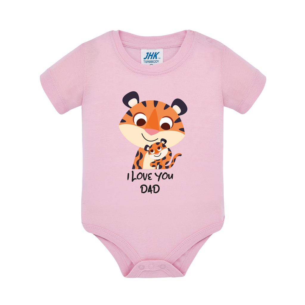 body neonato tigre colore pink teelab