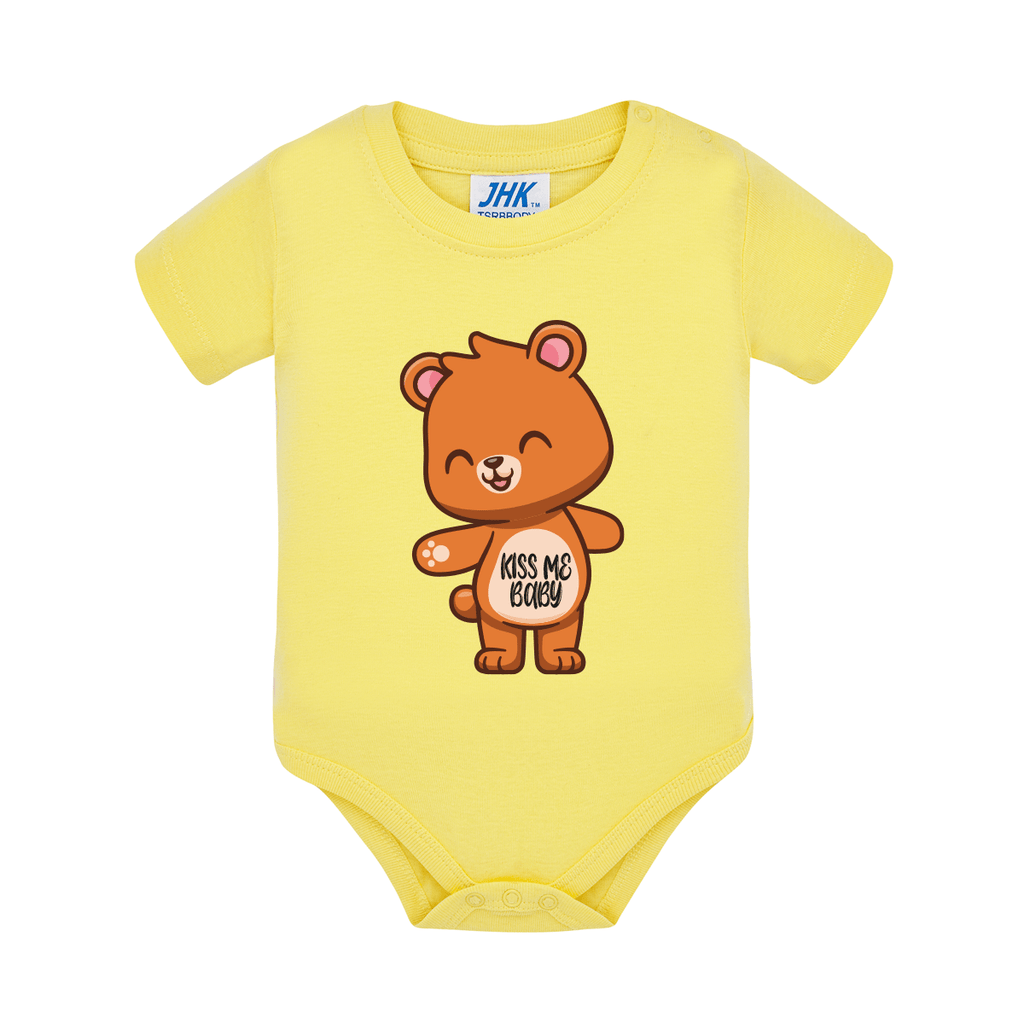 Body neonato Baby Kiss Me colore giallo Teelab