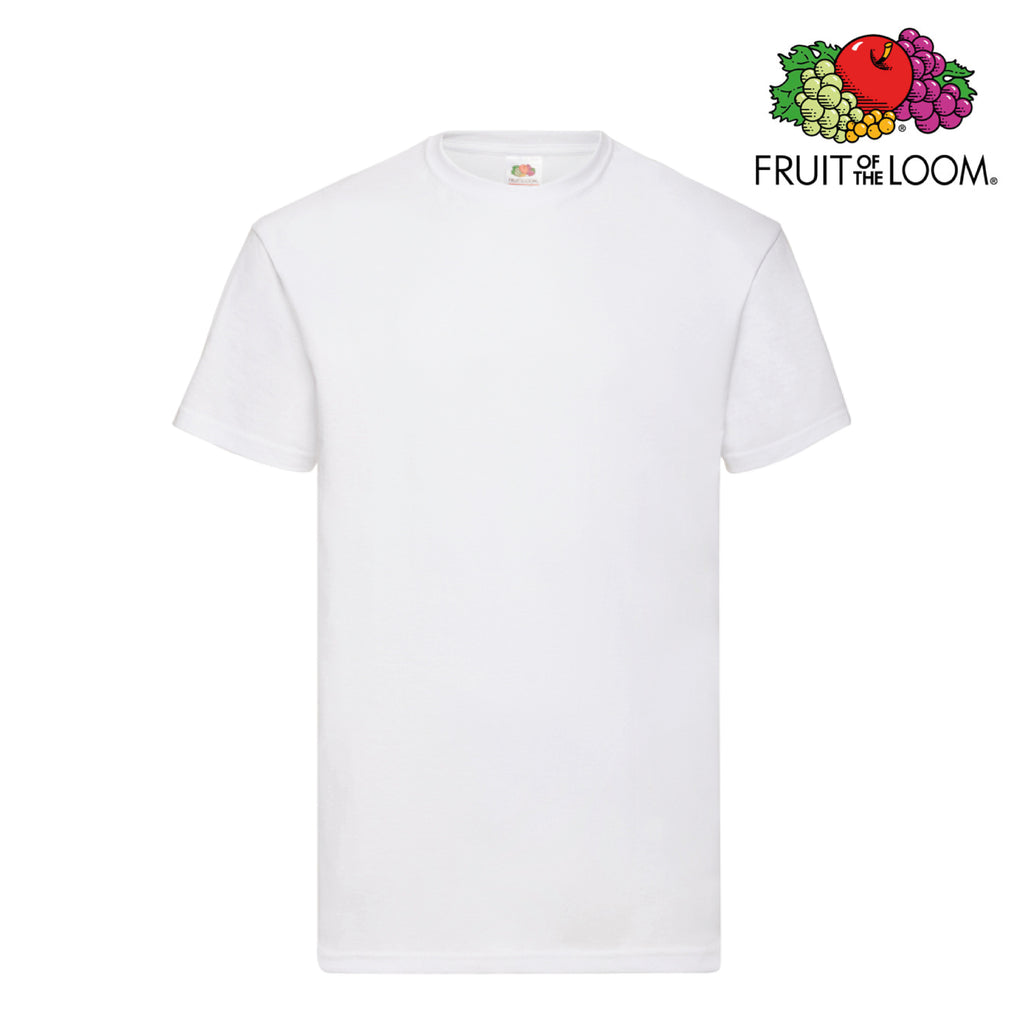 Maglietta Fruit of the Loom bianca personalizzabile