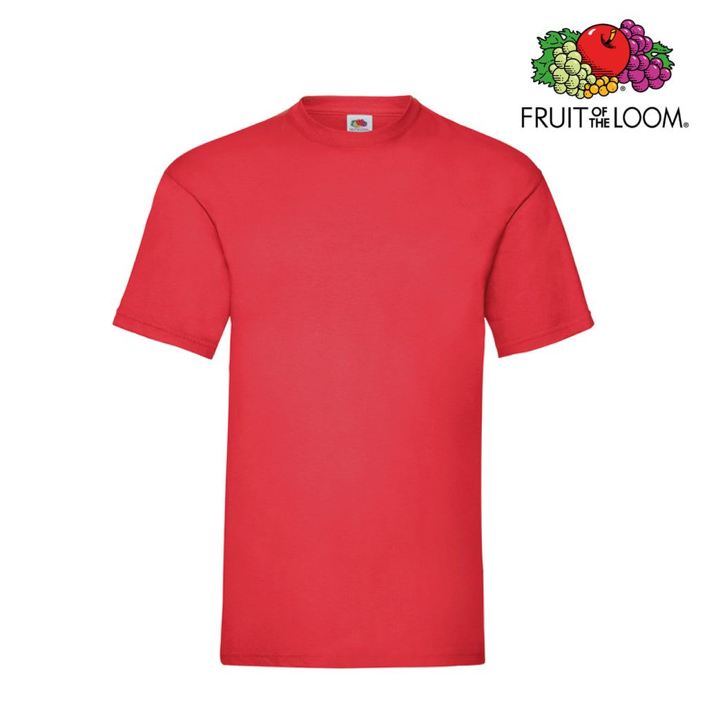 Maglietta Fruit of the Loom red personalizzabile