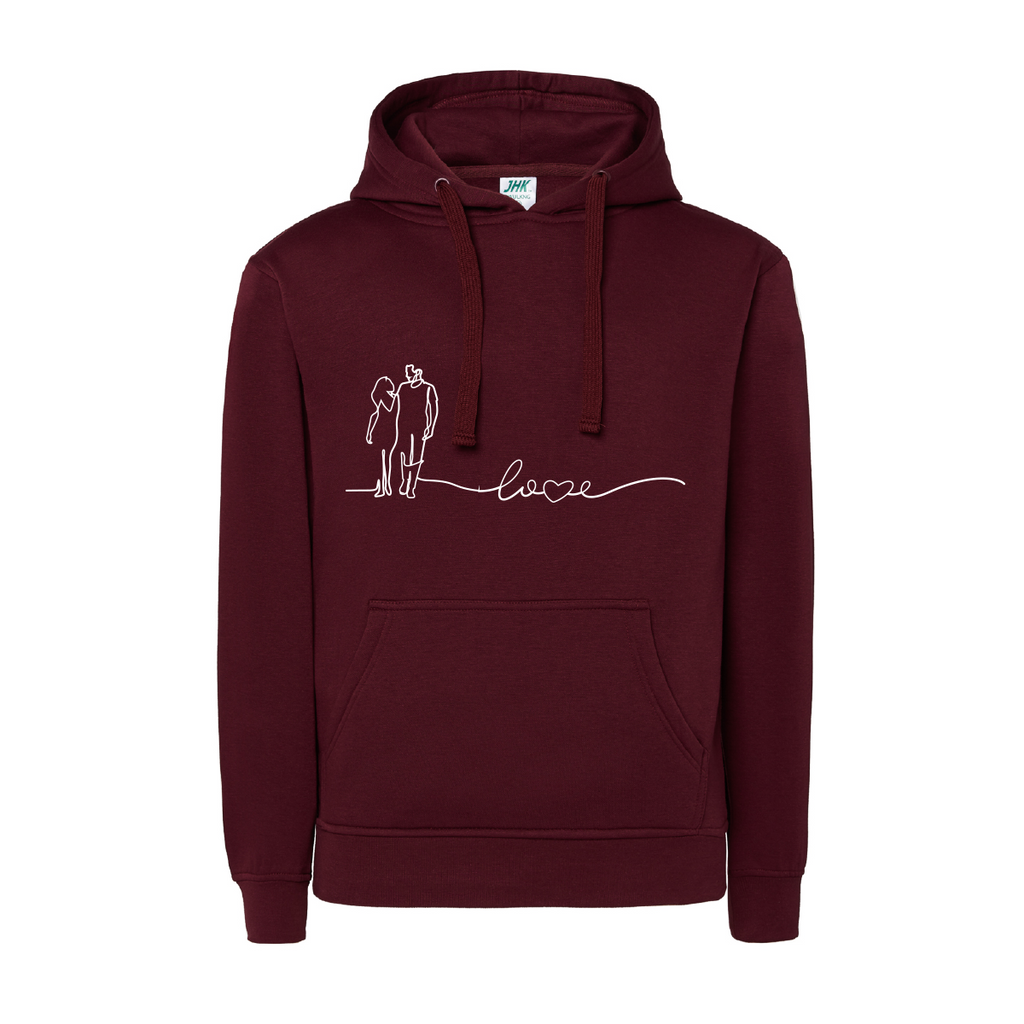 felpa donna amore di coppia colore marrone teelab