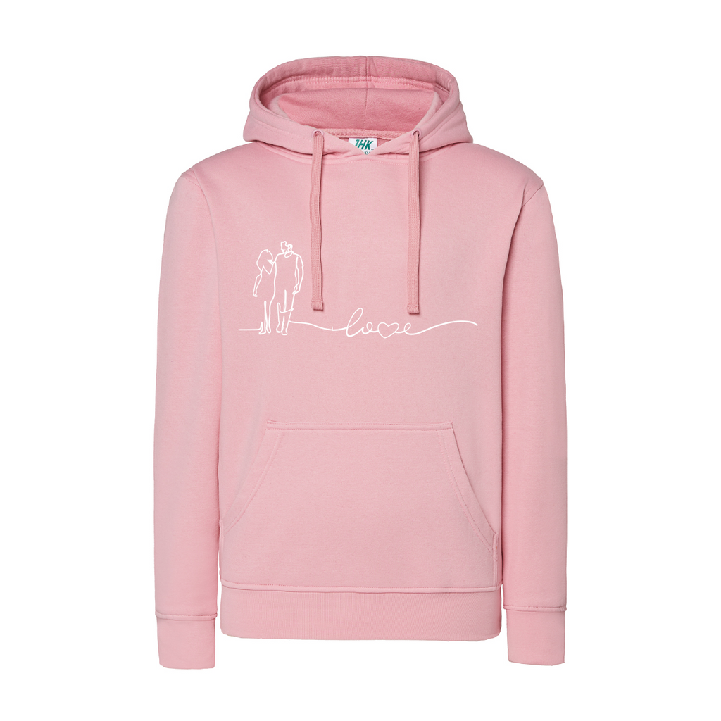 felpa donna amore di coppia colore rosa teelab