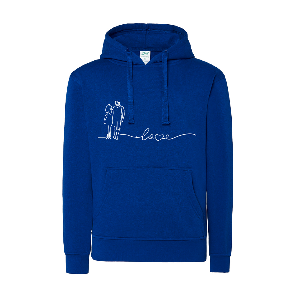 felpa donna amore di coppia colore blu teelab