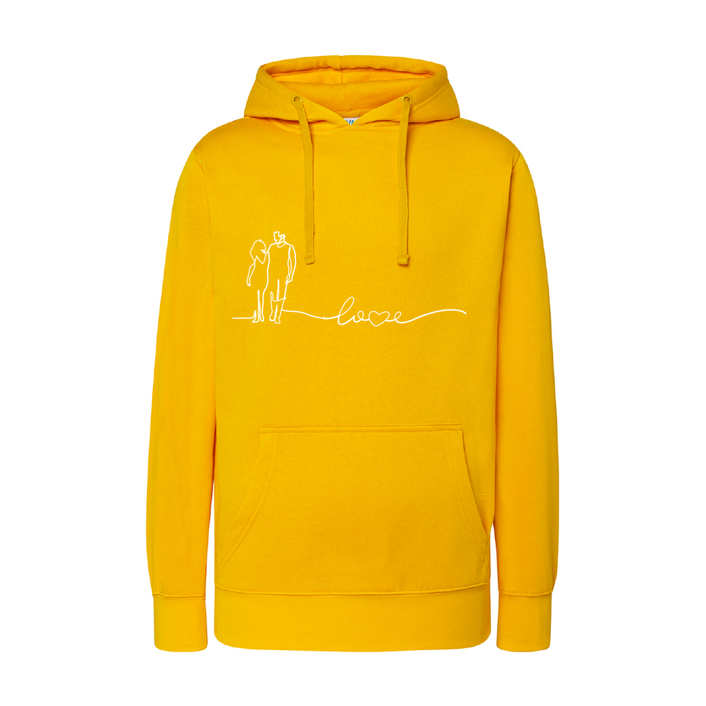 felpa donna amore di coppia colore giallo teelab