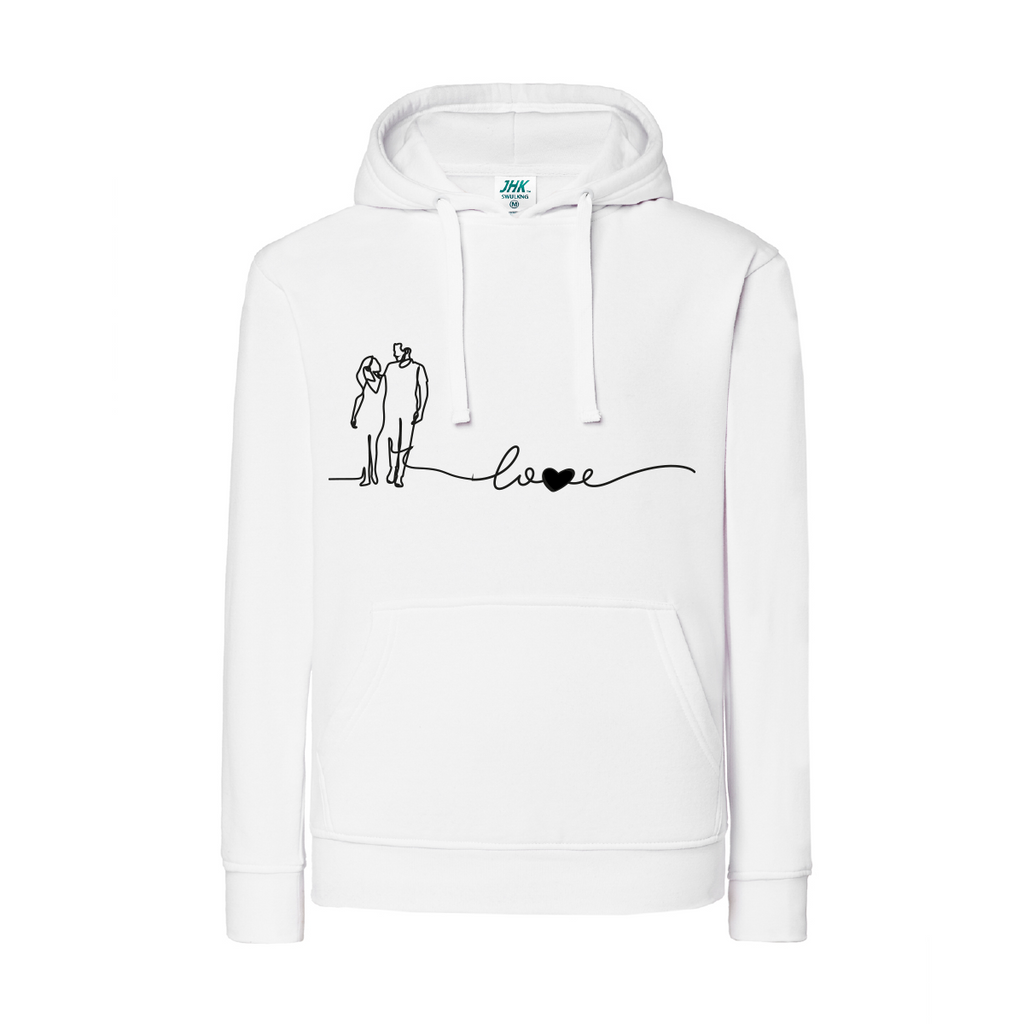 felpa donna amore di coppia colore bianco teelab