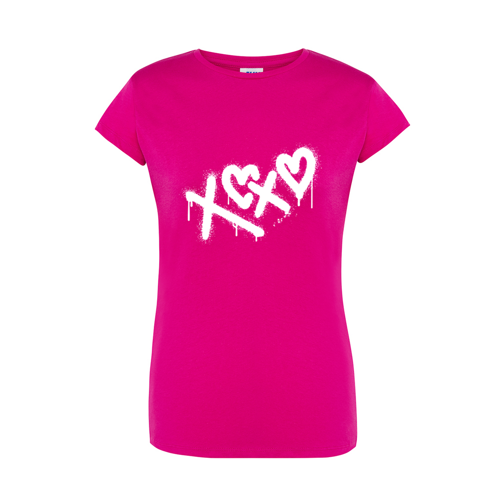 maglietta donna xoxo colore fucsia teelab
