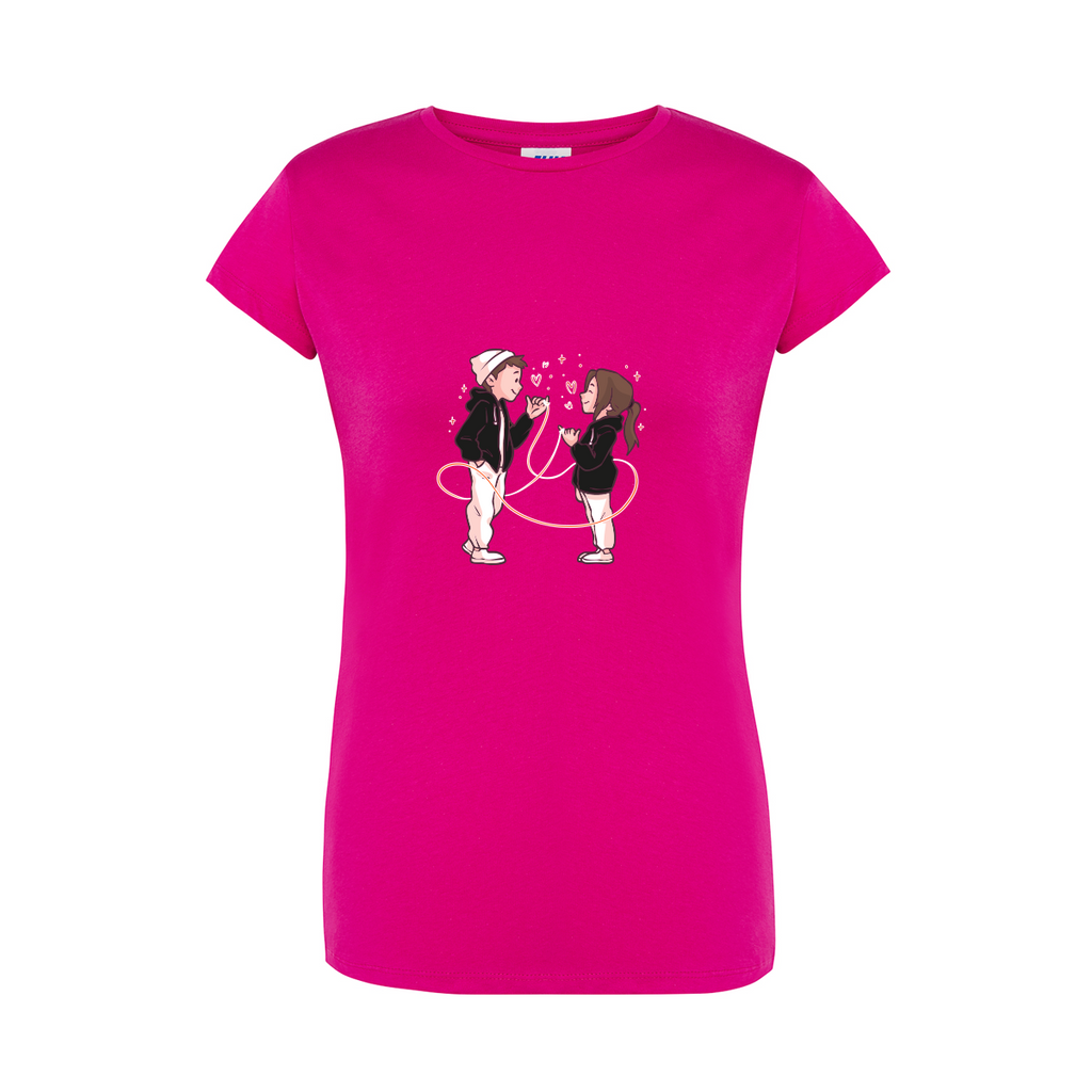  maglietta donna filo rosso colore fucsia teelab