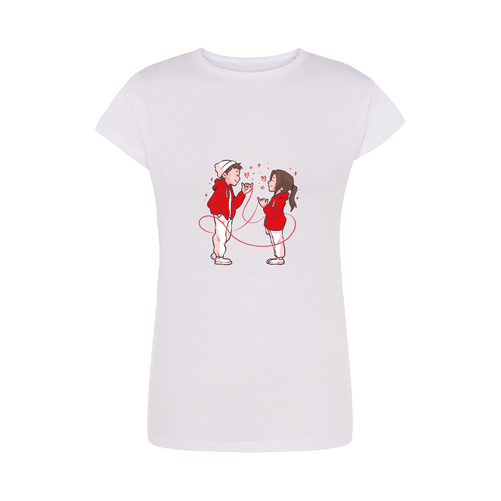  maglietta donna filo rosso colore bianco teelab