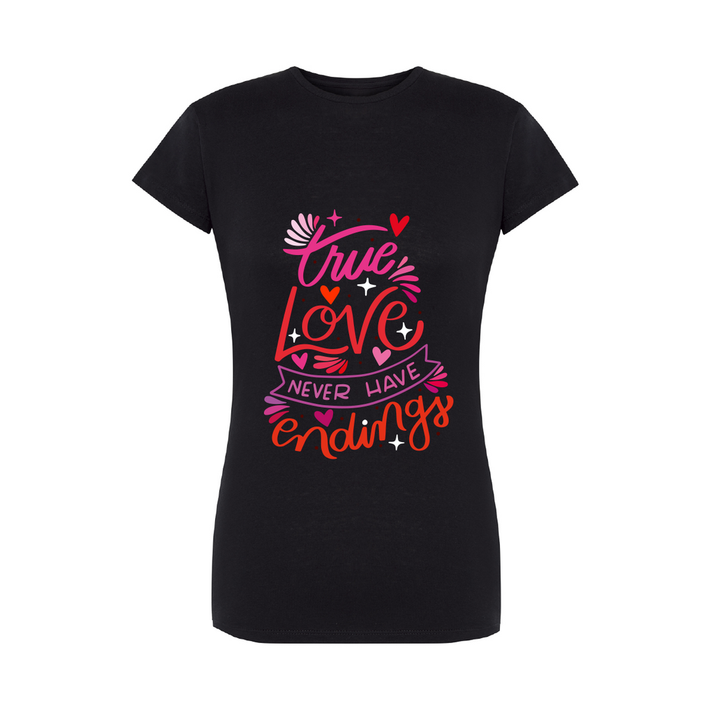  maglietta donna amore senza fine colore nero teelab