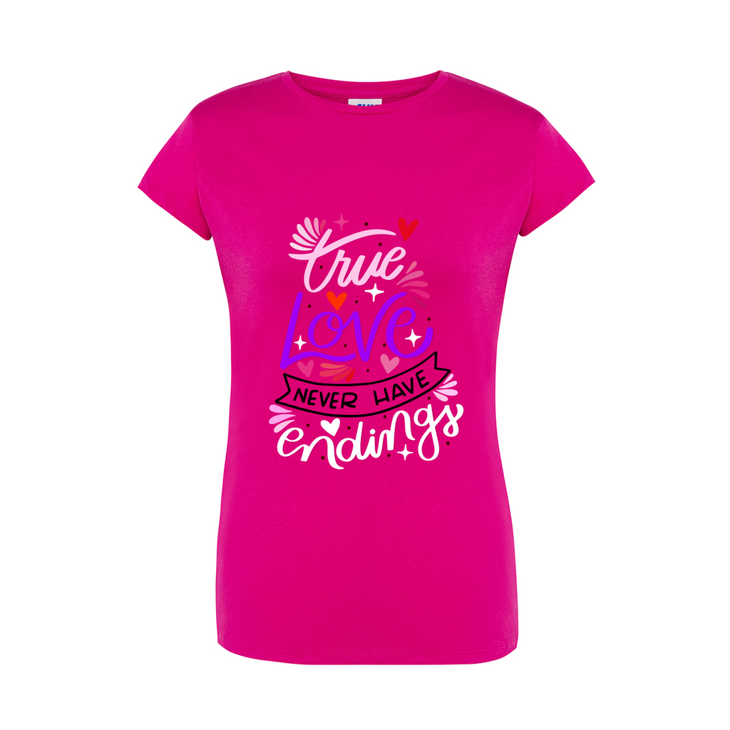  maglietta donna amore senza fine colore fucsia teelab