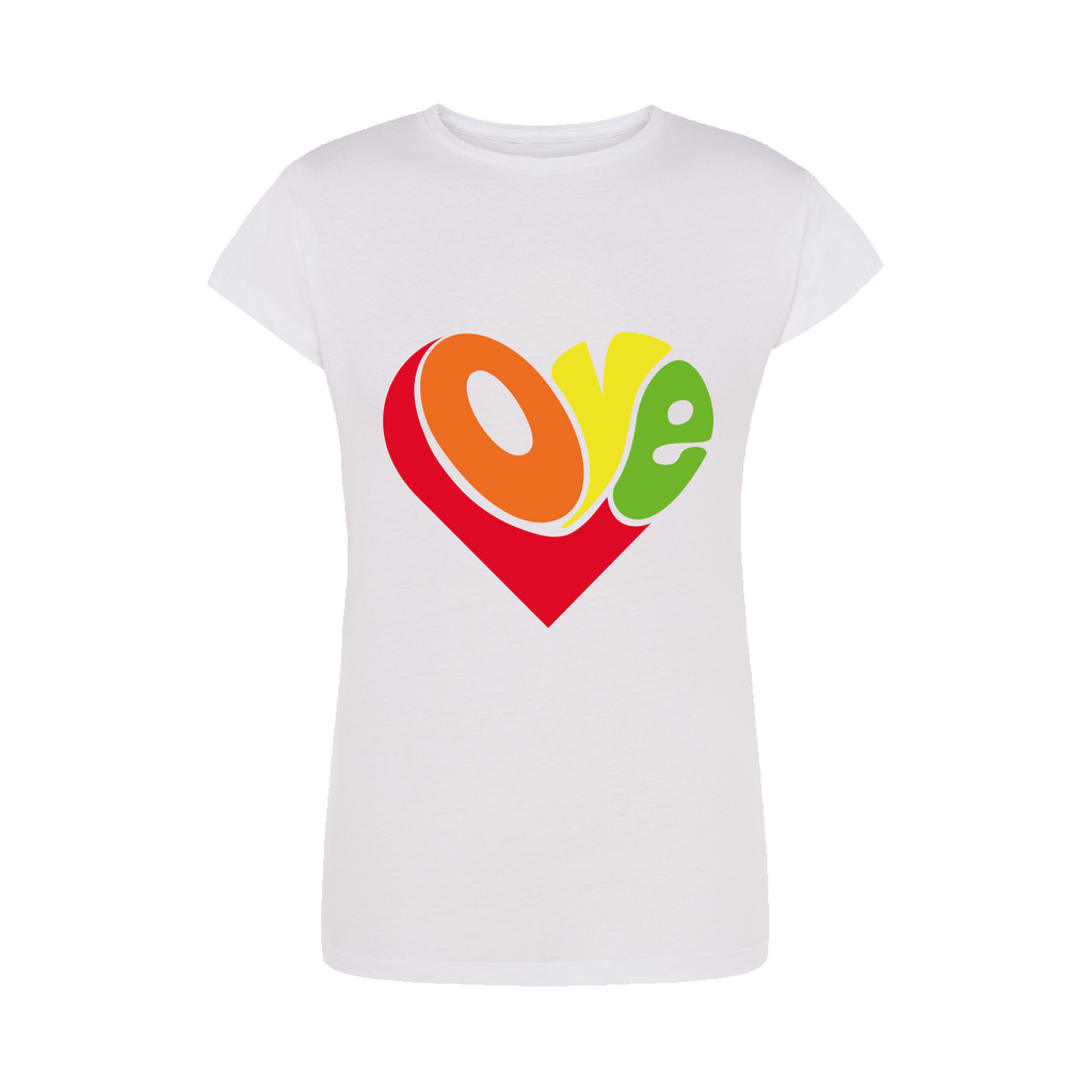 maglietta donna amore colore bianco teelab