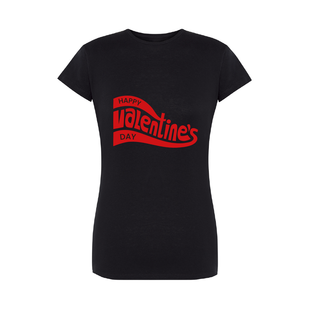 maglietta donna san valentino colore nero teelab