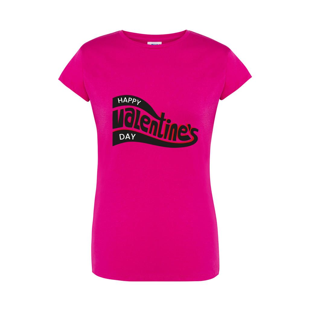 maglietta donna san valentino colore fucsia teelab