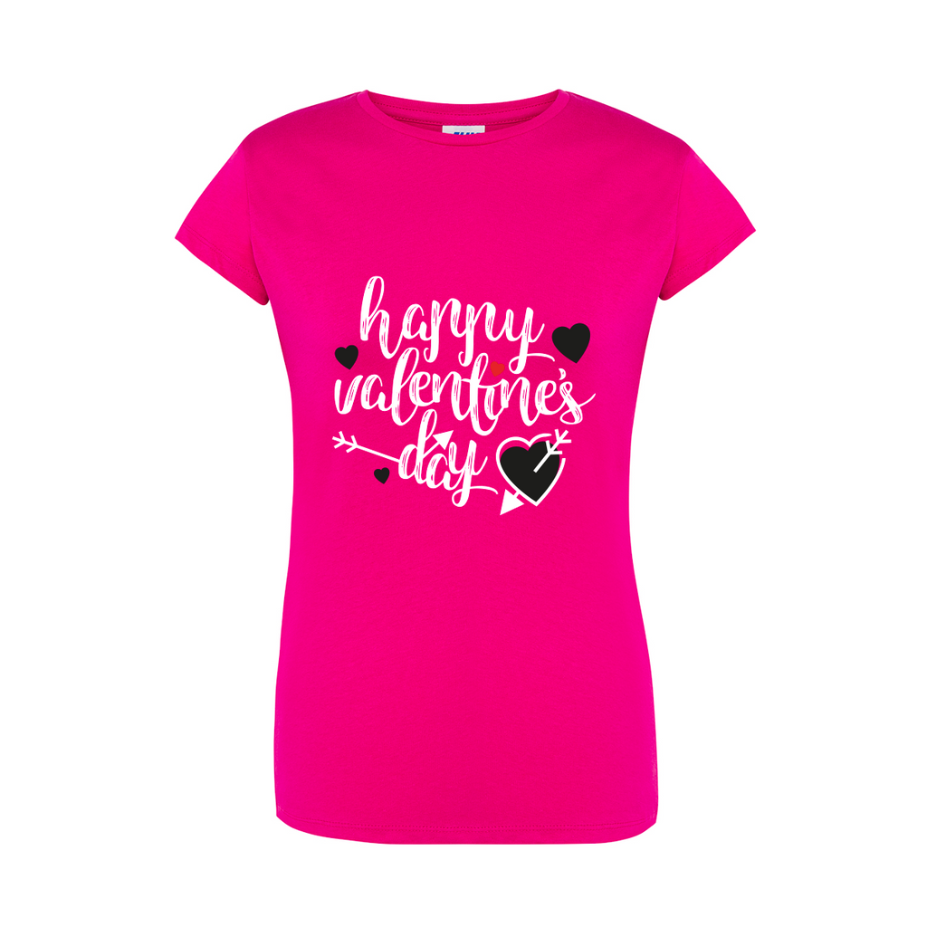 felpa donna felice san valentino colore fucsia teelab