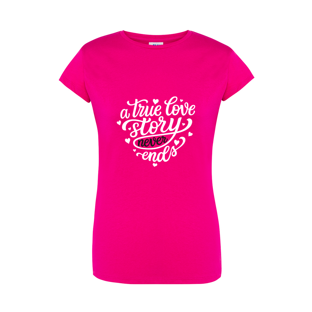 felpa donna storia d'amore colore fucsia teelab