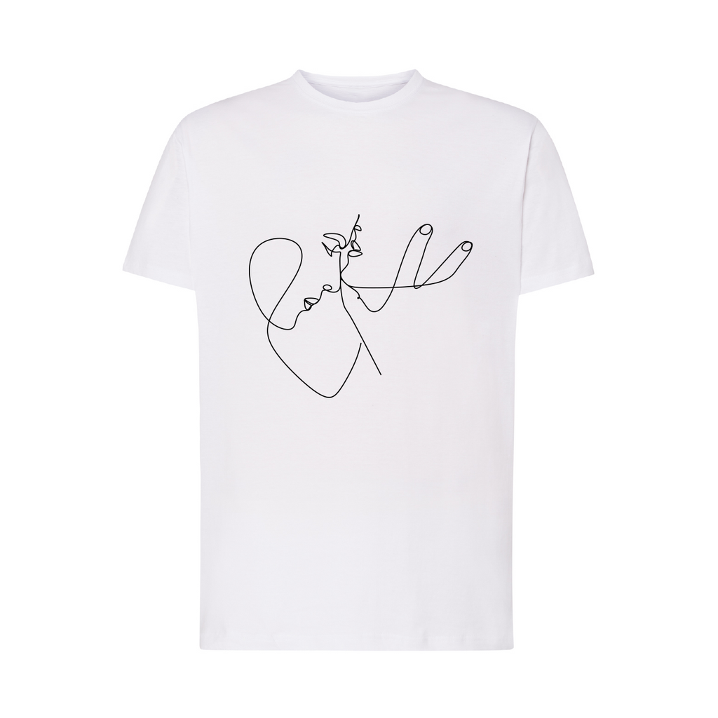 maglietta uomo amore di coppia colore bianco teelab