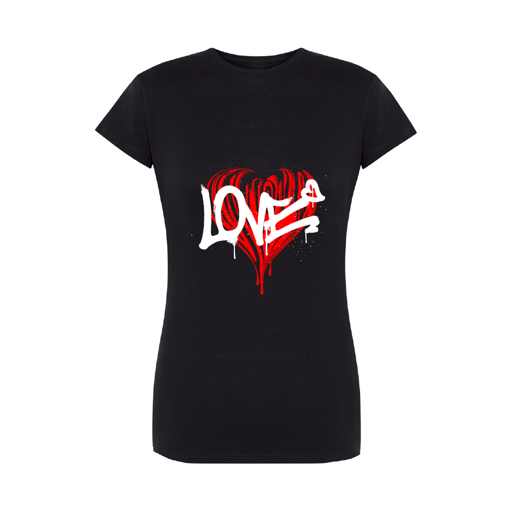  maglietta donna love colore nero teelab