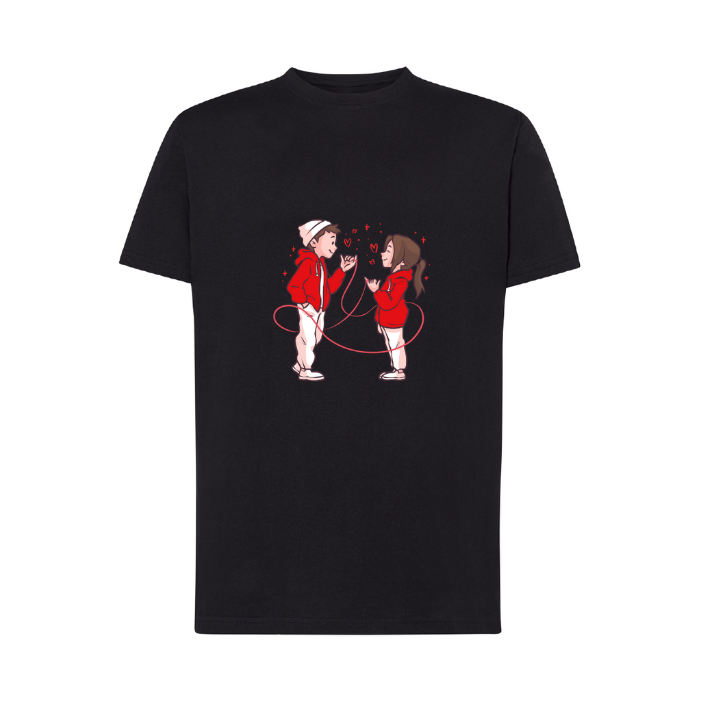 maglietta uomo filo rosso bambini colore nero teelab