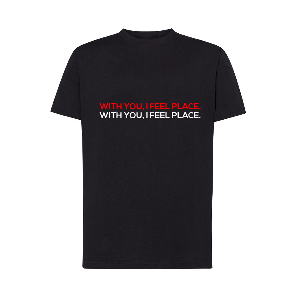 maglietta uomo feel place colore nero teelab