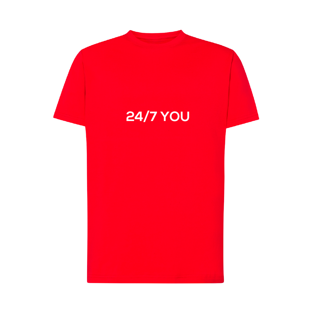 maglietta uomo 24/7 colore rosso teelab