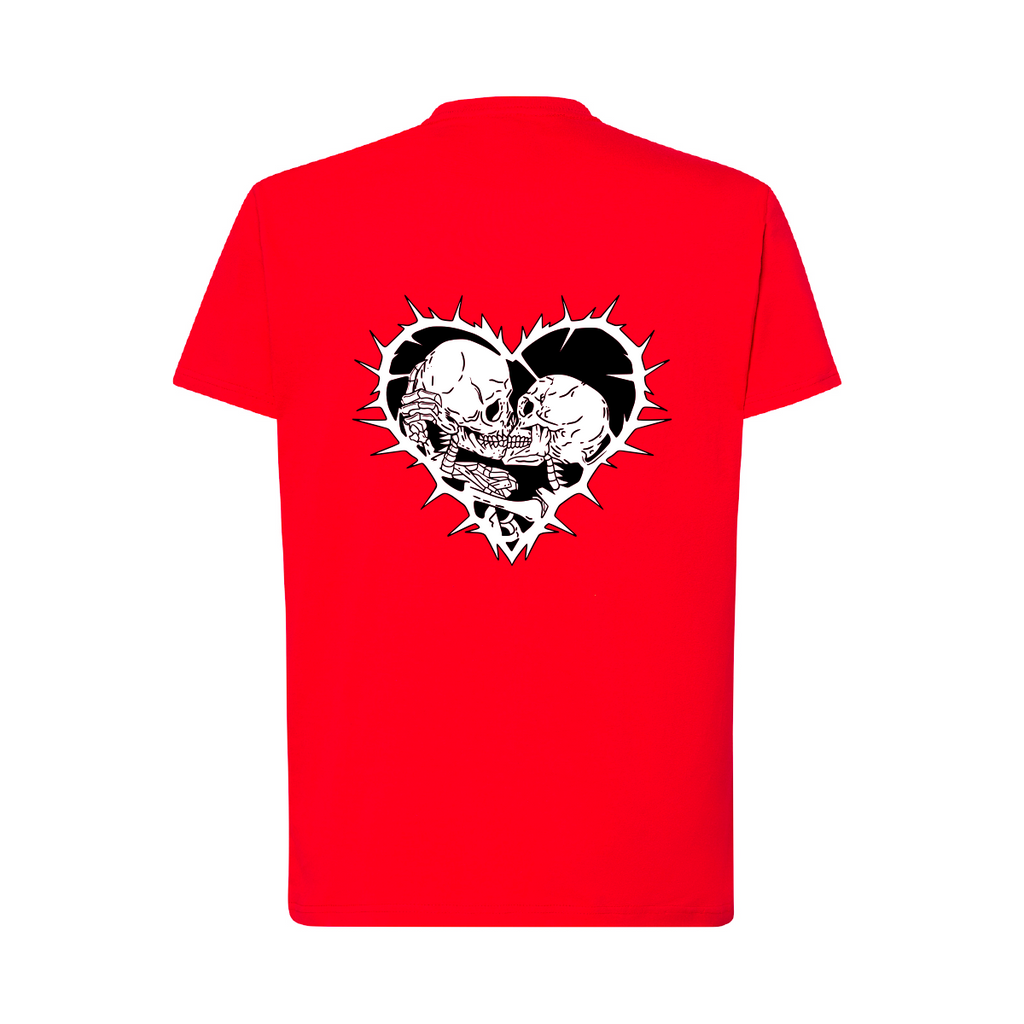maglietta uomo 24/7 cuore colore rosso teelab