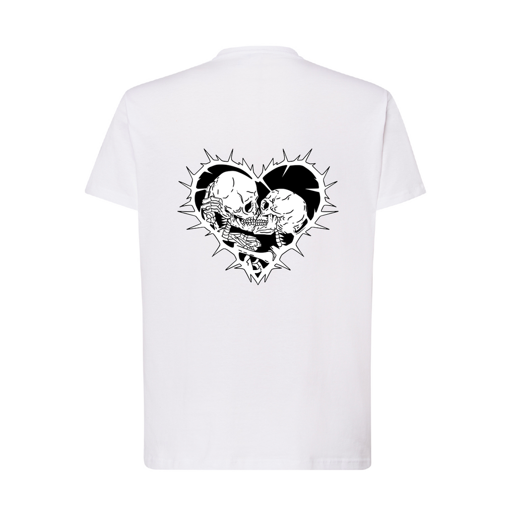 maglietta uomo 24/7 cuore colore bianco teelab