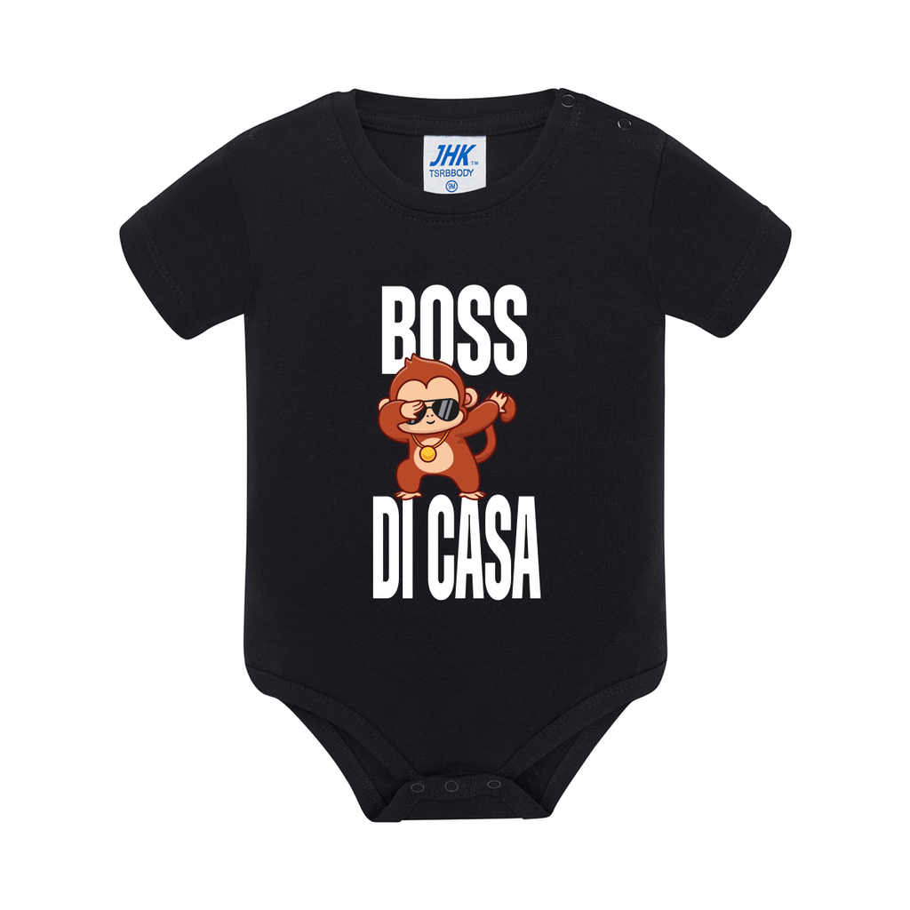  body neonato boss di casa colore black teelab