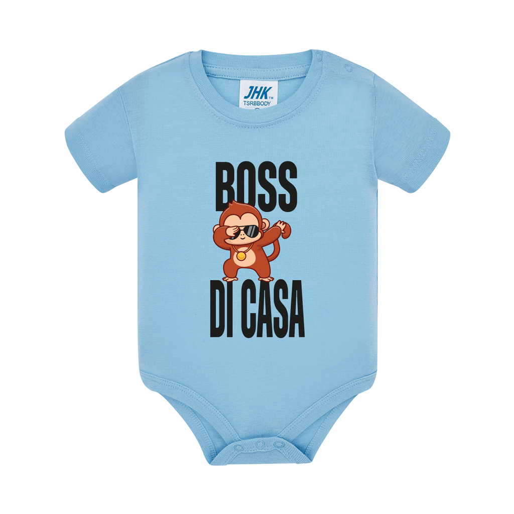 body neonato boss di casa colore sky teelab