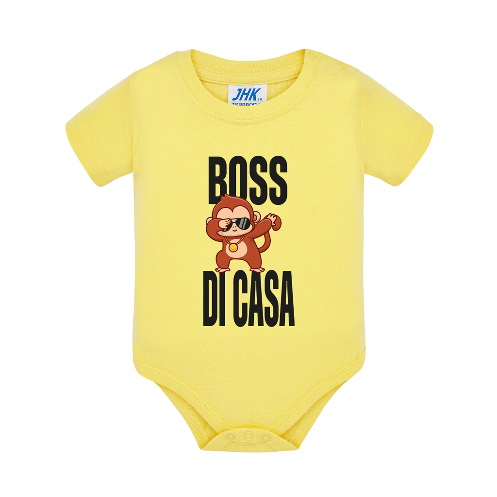 body neonato boss di casa colore yellow teelab