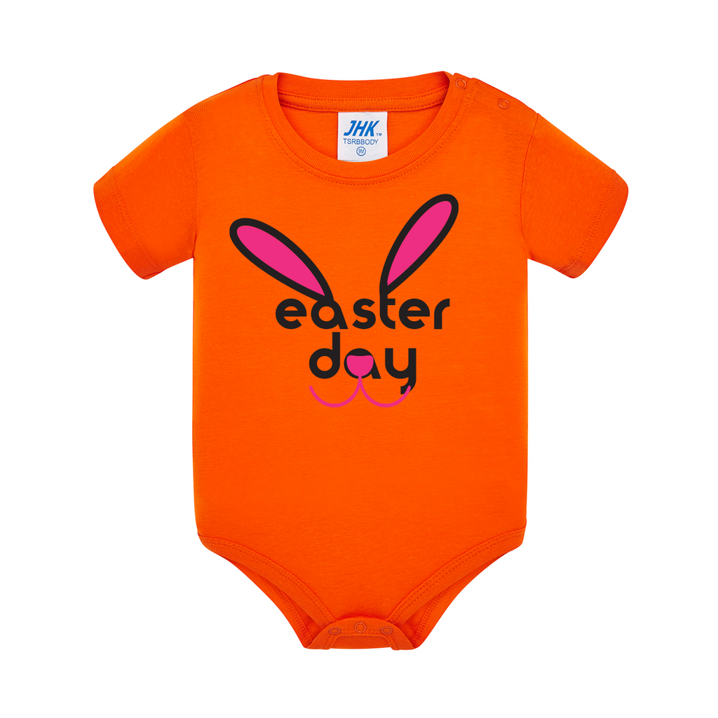 body neonato bunny ears colore arancione teelab
