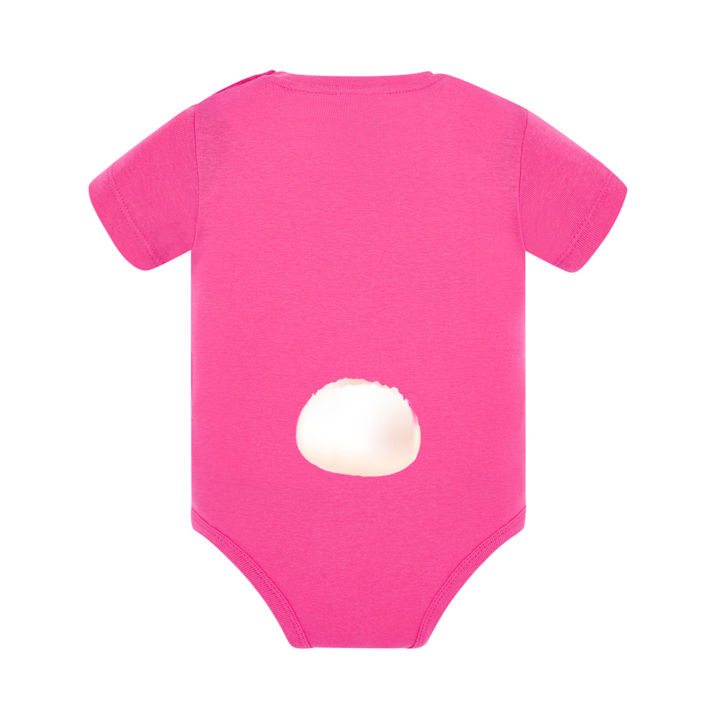 body neonato bunny tail colore fucsia teelab