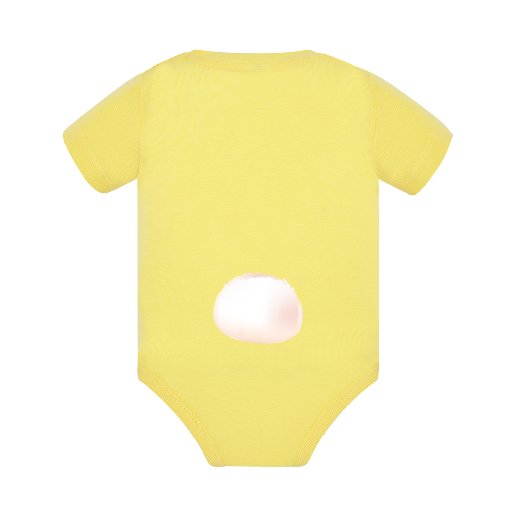 body neonato bunny tail colore giallo teelab