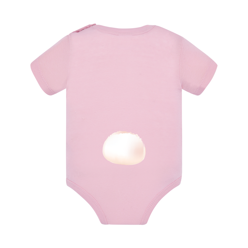 body neonato bunny tail colore rosa teelab