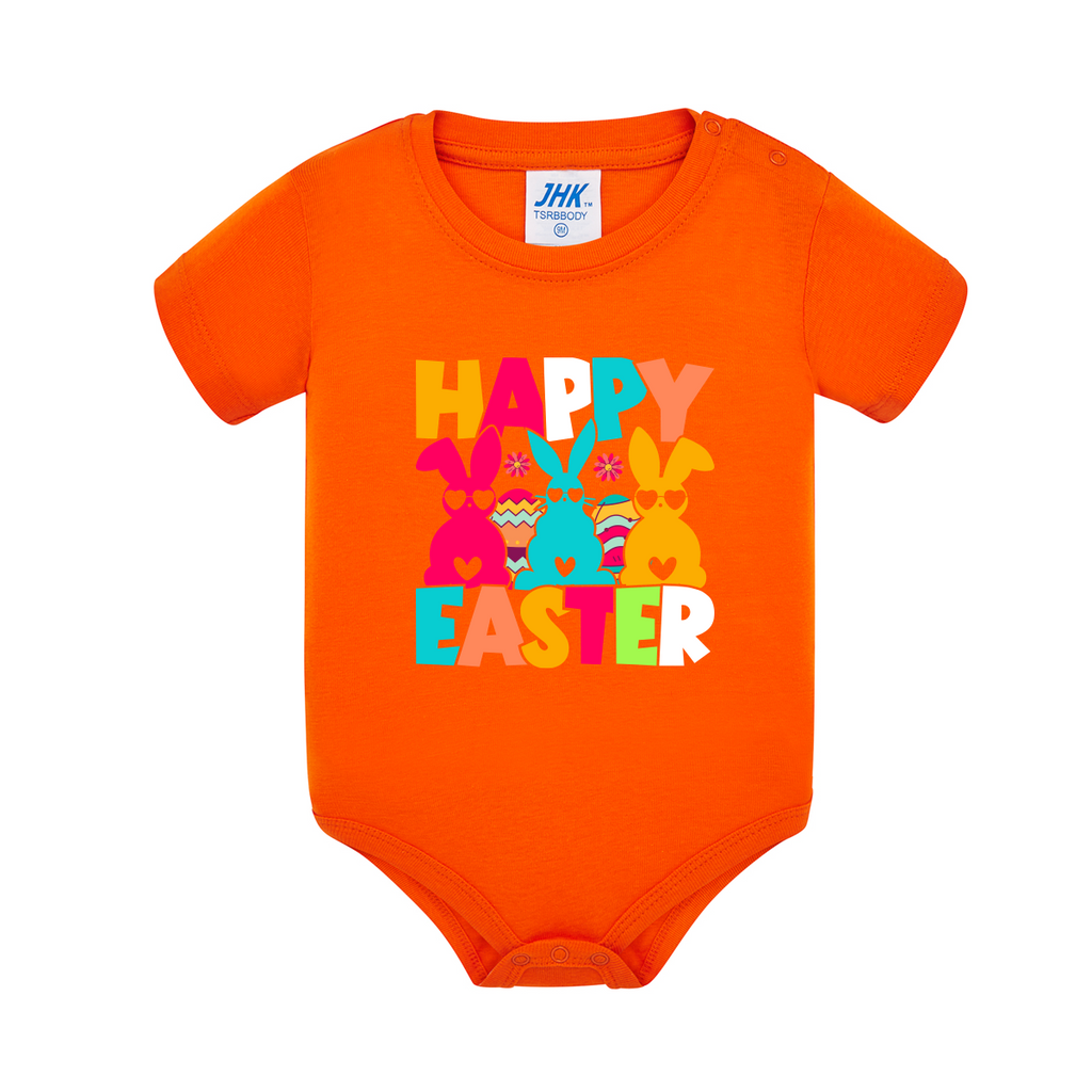 body neonato buona pasqua colore arancione teelab