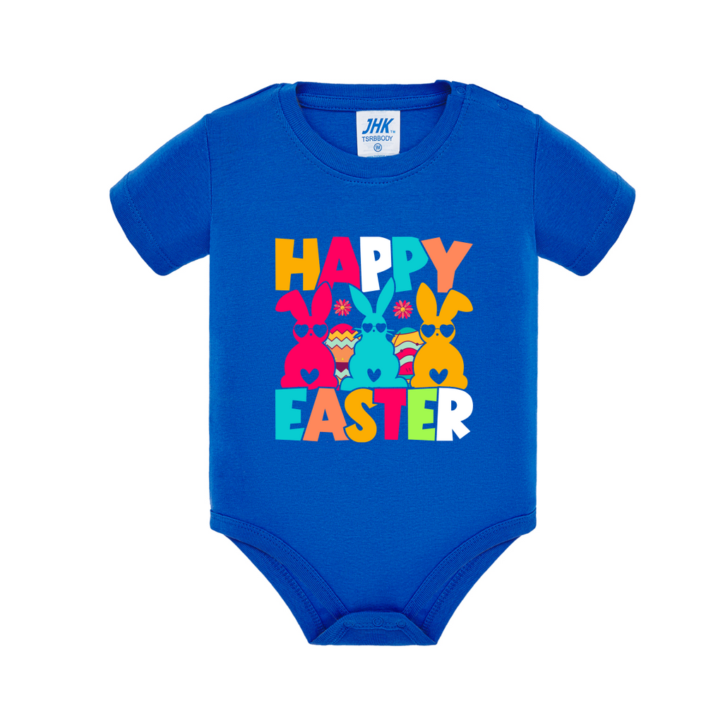body neonato buona pasqua colore blu teelab