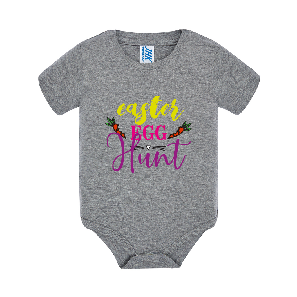 body neonato caccia all'uovo colore grigio teelab