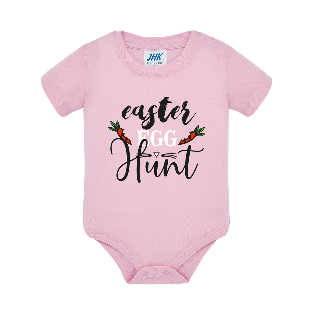 body neonato caccia all'uovo colore rosa teelab