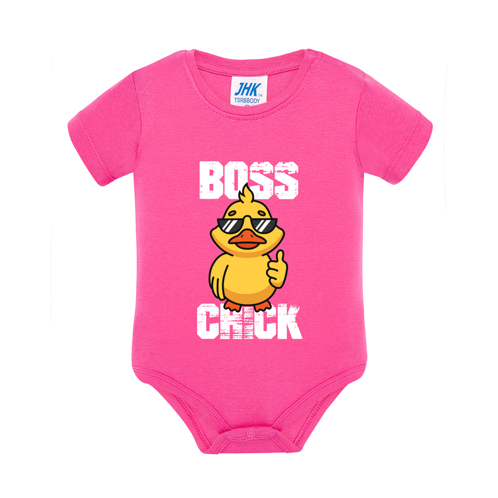 body neonato chick boss colore fucsia teelab