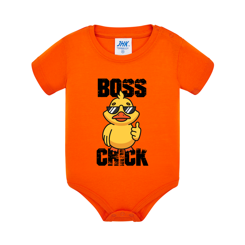 body neonato chick boss colore orange teelab