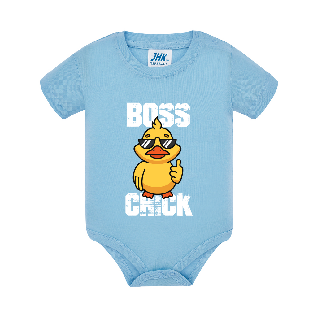 body neonato chick boss colore sky teelab