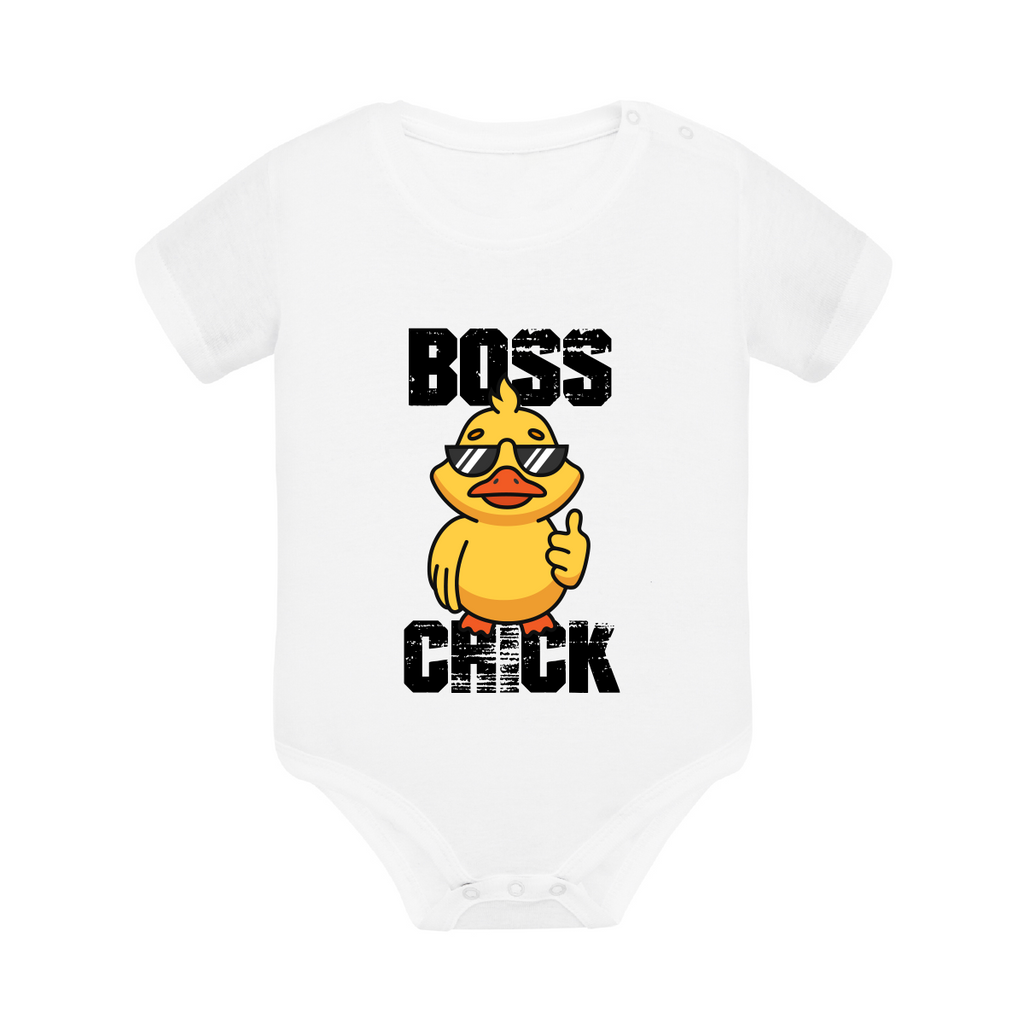  body neonato chick boss colore white teelab