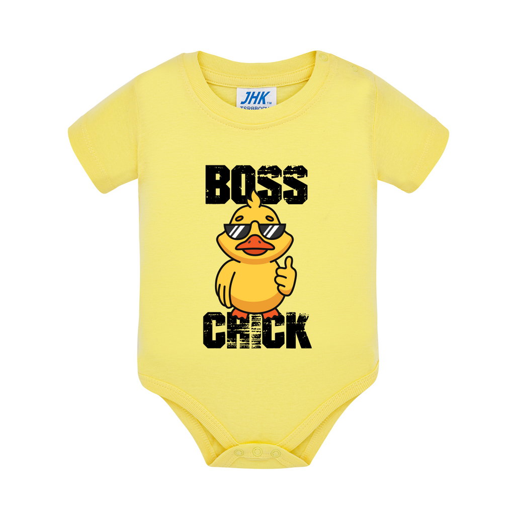 body neonato chick boss colore yellow teelab