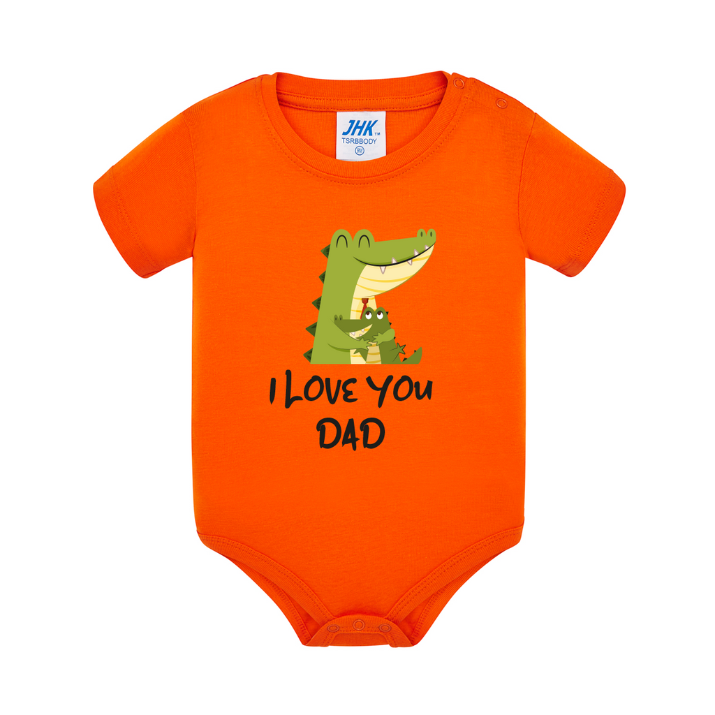 body neonato coccodrillo colore orange teelab