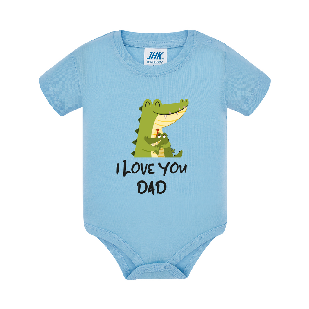 body neonato coccodrillo colore sky teelab