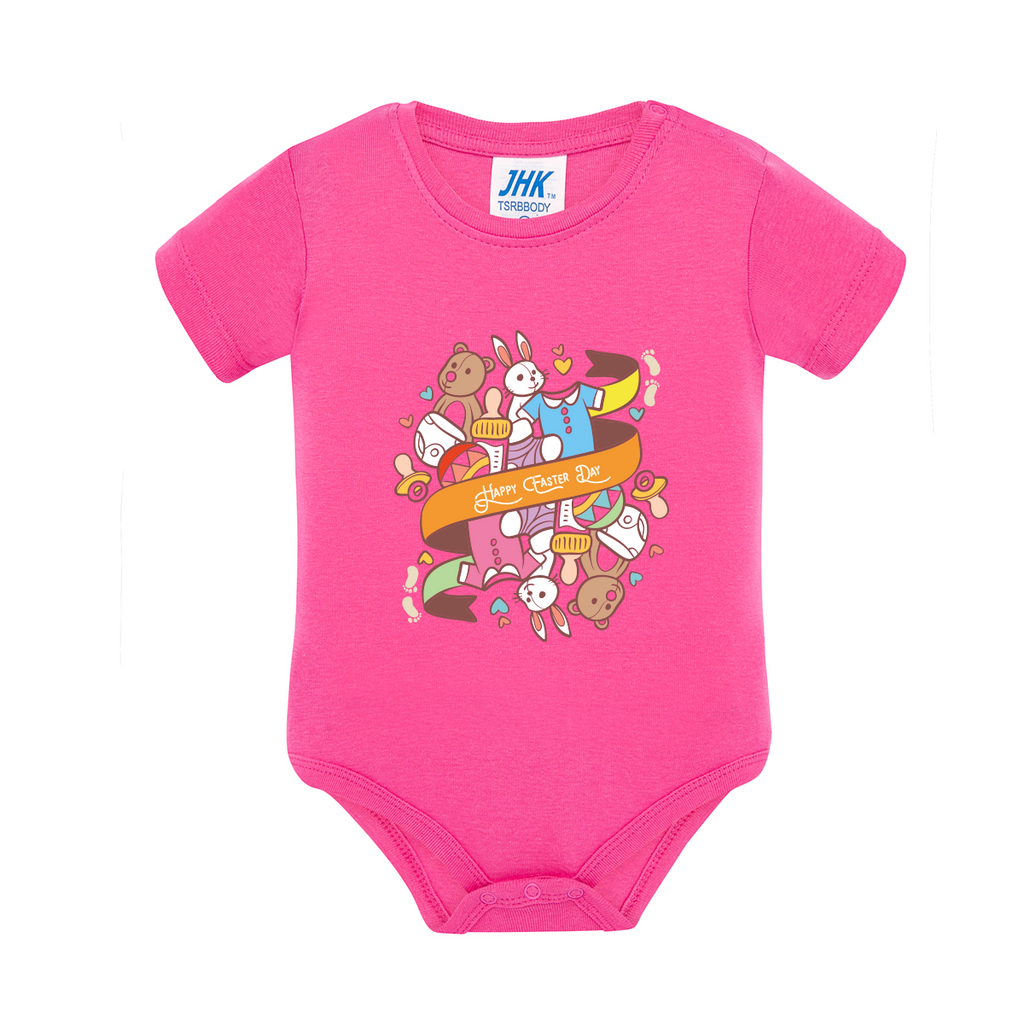 body neonato easter day colore fucsia teelab