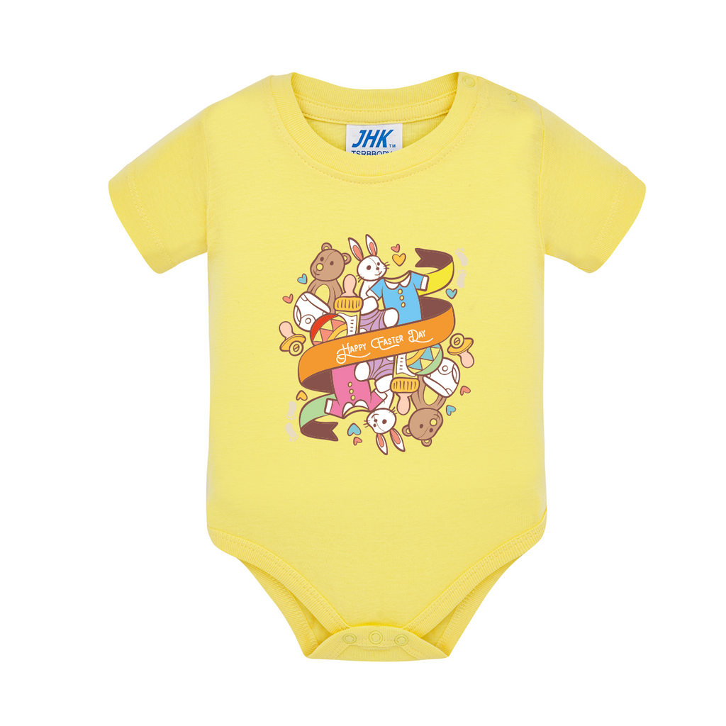 body neonato easter day colore giallo teelab