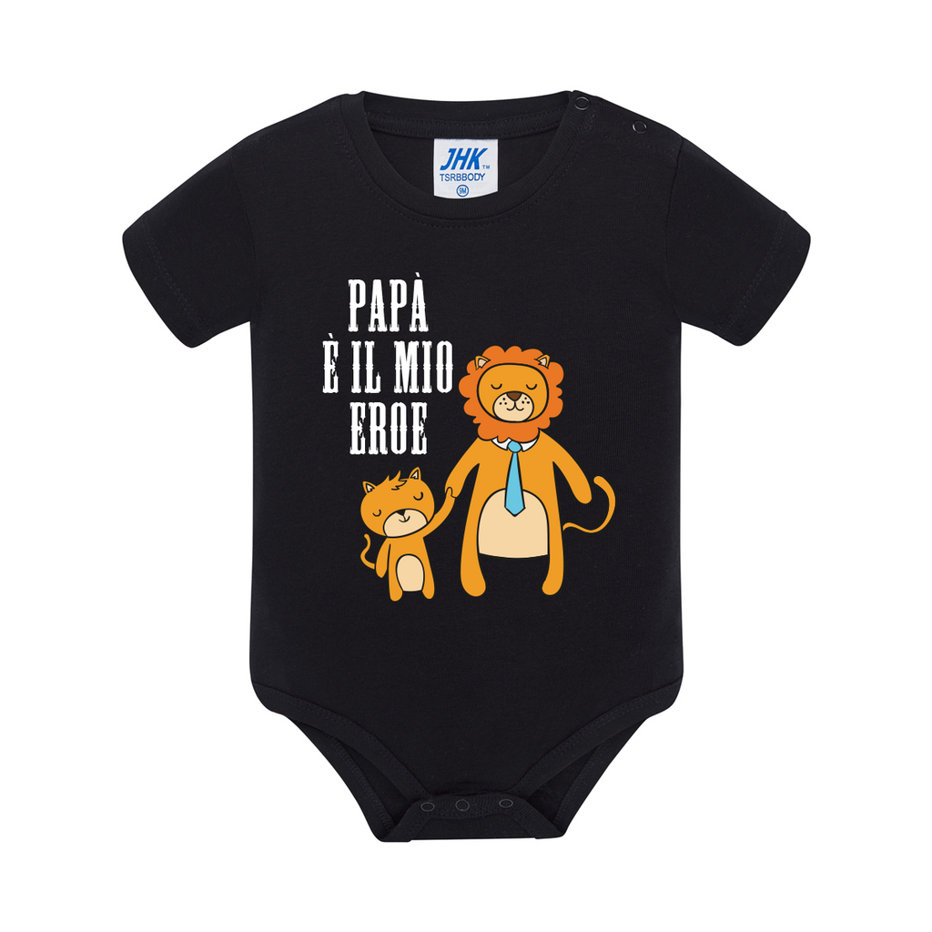 body neonato eroe colore black teelab