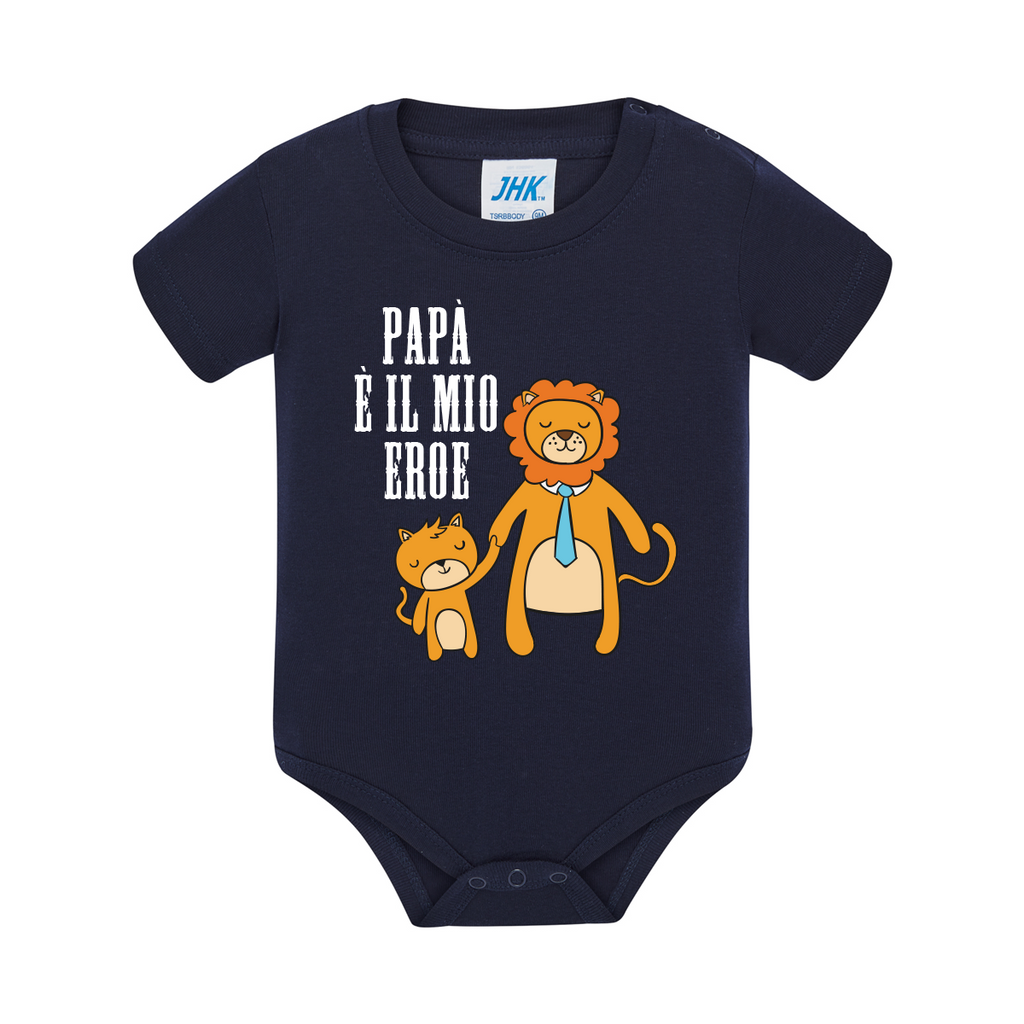 body neonato eroe colore navy teelab