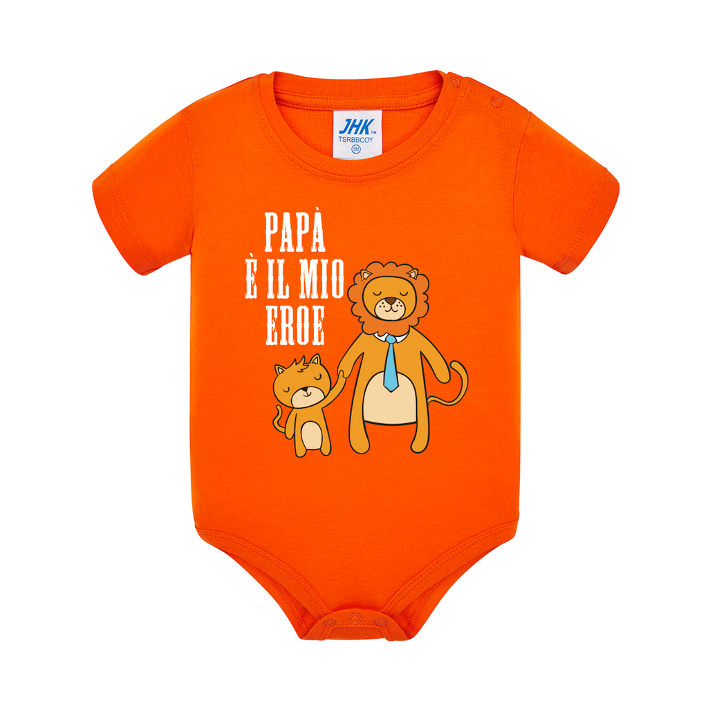 body neonato eroe colore orange teelab