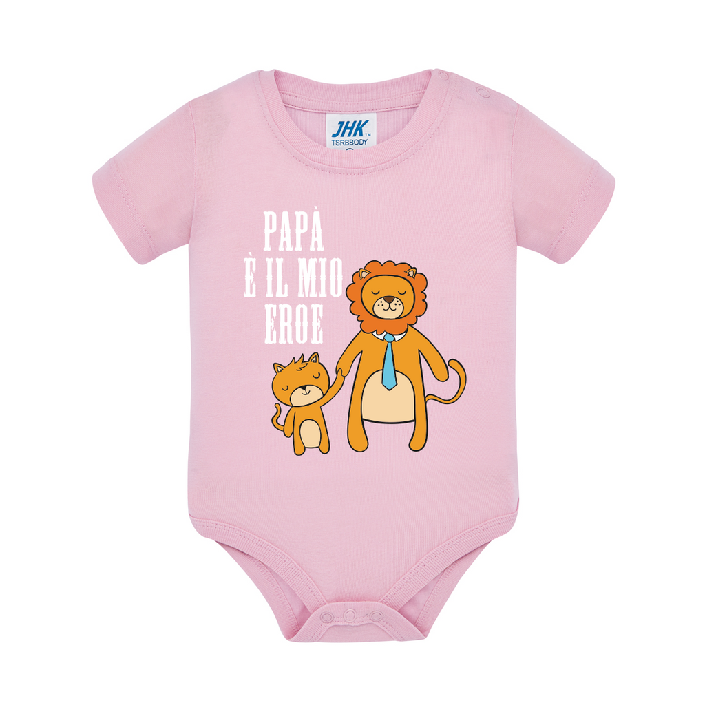 body neonato eroe colore pink teelab